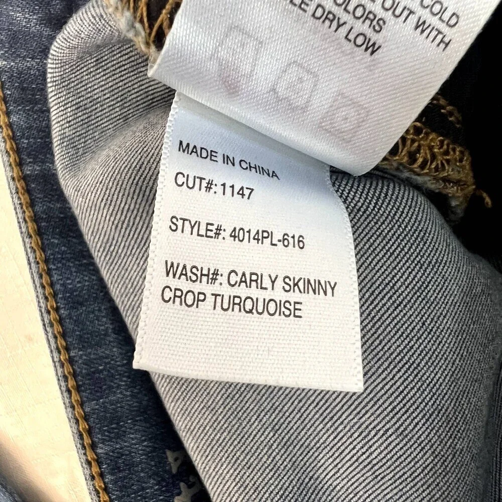 Articles of Society Carly Skinny Crop Med Wash Jean‎ Women's Size 25